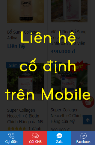 Plugin contact fixed – Cố định liên hệ dưới chân trang