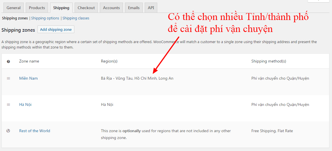 Plugin tính phí vận chuyển cho quận/huyện trong woocommerce