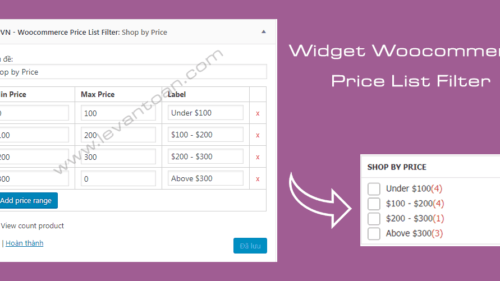 Devvn Woocommerce Price List Filter Plugin