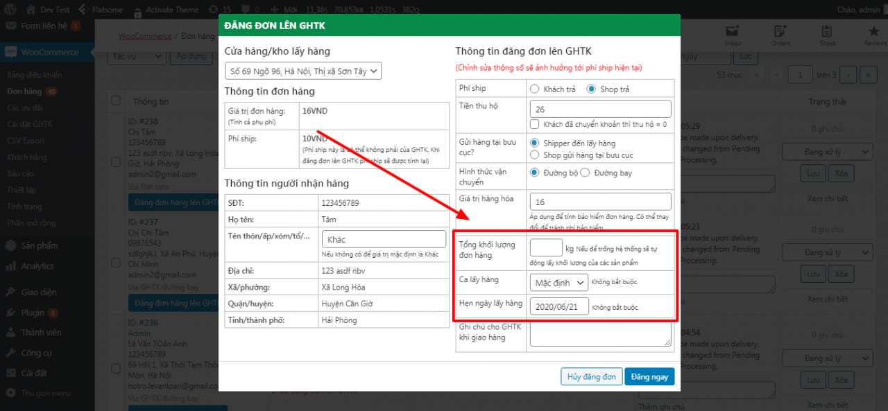 Plugin kết nối giao hàng tiết kiệm với Woocommerce – GHTK vs Woocommerce