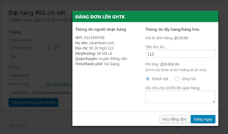 Plugin kết nối giao hàng tiết kiệm với Woocommerce – GHTK vs Woocommerce
