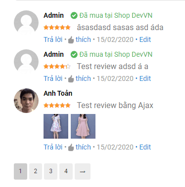 Plugin giống DevVN Woocommerce Reviews plugin