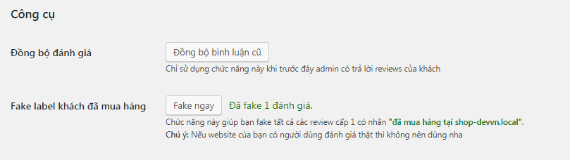 Plugin giống DevVN Woocommerce Reviews plugin