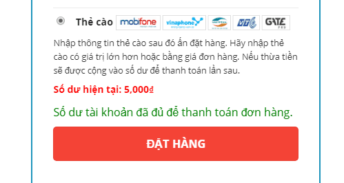 Plugin thanh toán bằng thẻ cào cho Woocommerce