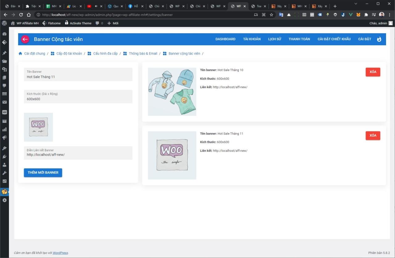 WP Affiliate MH - plugin xây dựng hệ thống cộng tác viên đa cấp