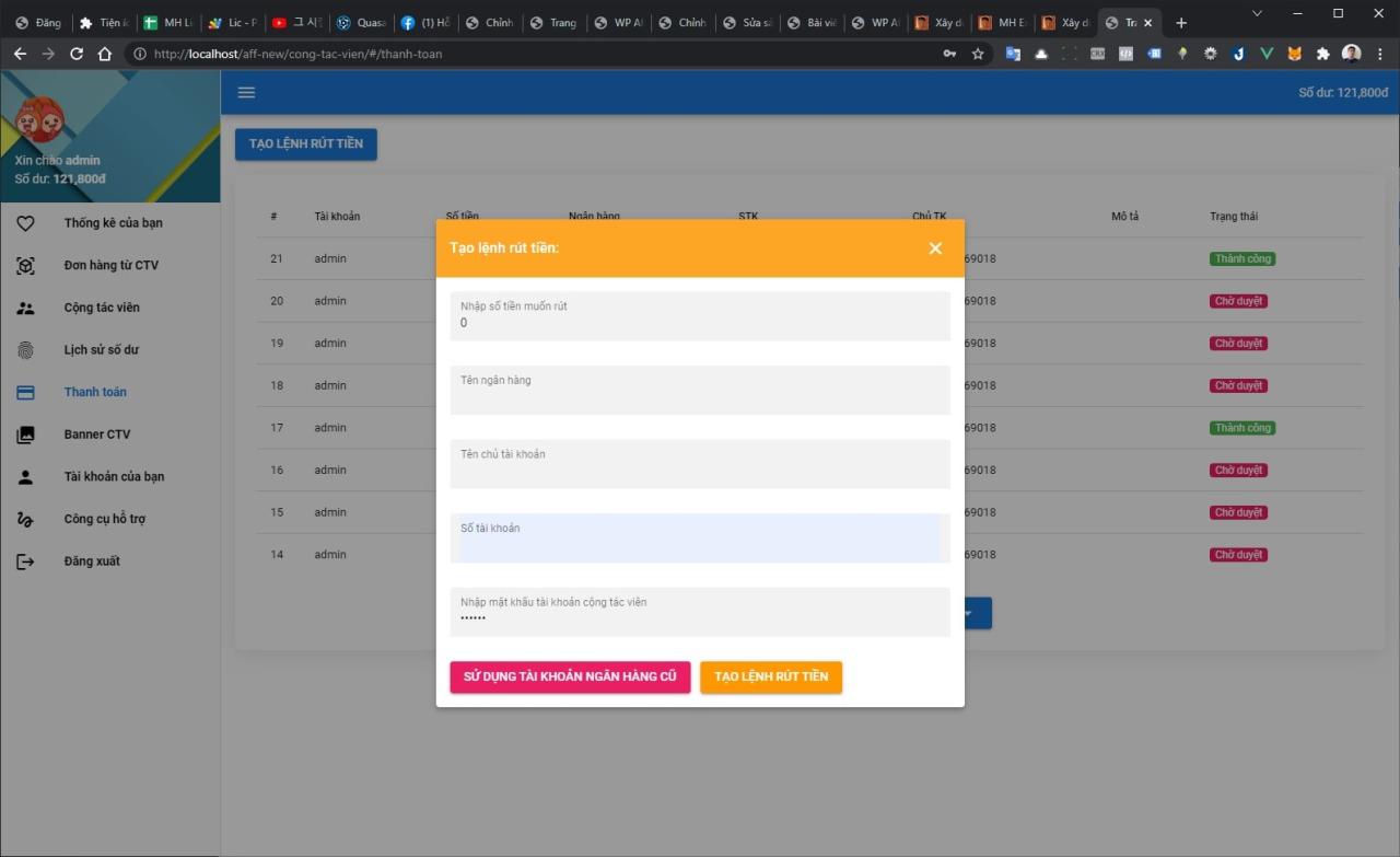 WP Affiliate MH - plugin xây dựng hệ thống cộng tác viên đa cấp