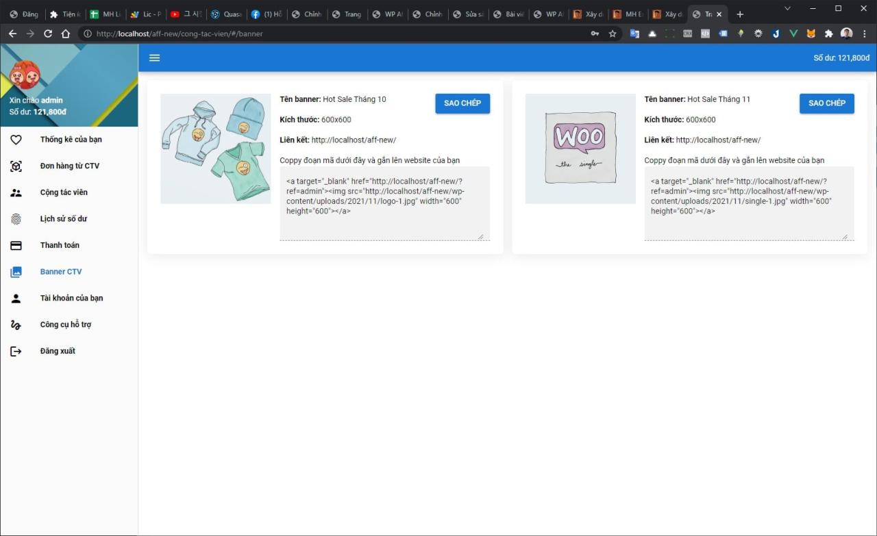 WP Affiliate MH - plugin xây dựng hệ thống cộng tác viên đa cấp