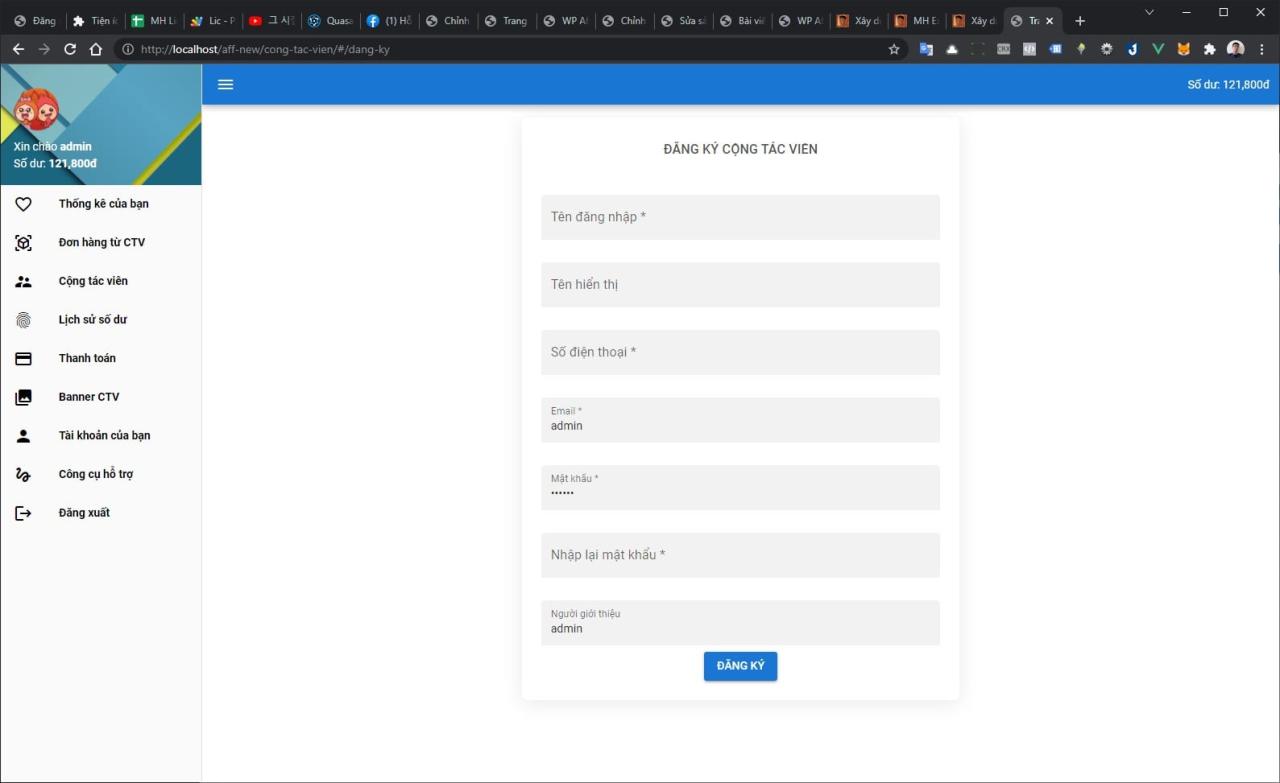WP Affiliate MH - plugin xây dựng hệ thống cộng tác viên đa cấp