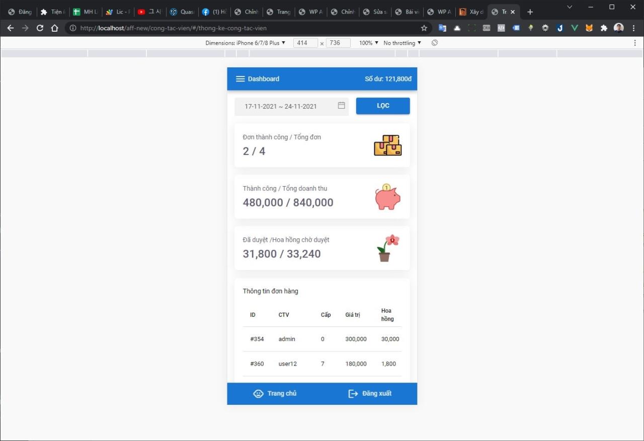 WP Affiliate MH - plugin xây dựng hệ thống cộng tác viên đa cấp