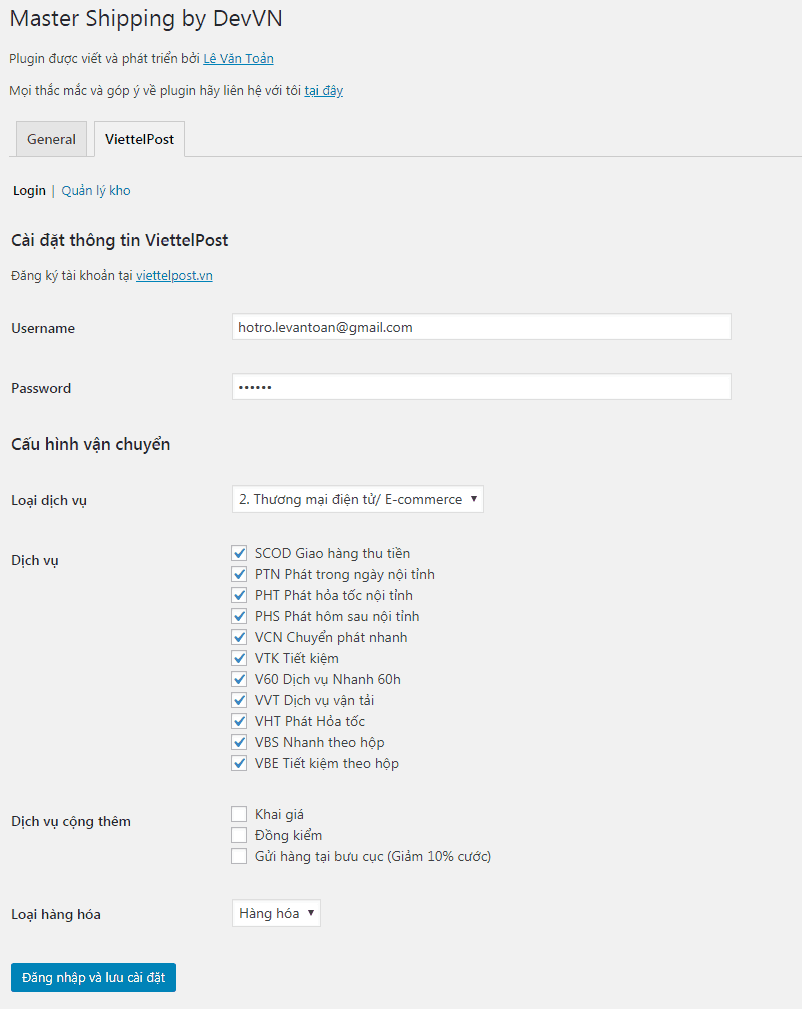 Plugin kết nối ViettelPost với Woocommerce