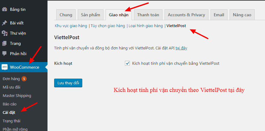 Plugin kết nối ViettelPost với Woocommerce