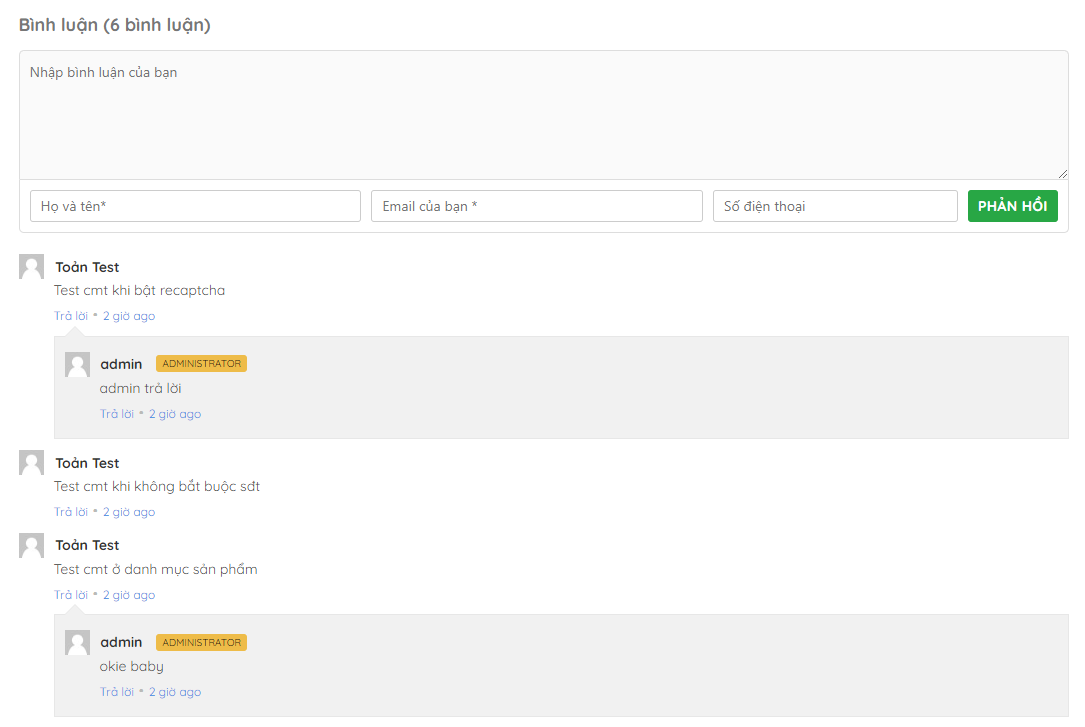 Plugin thêm bình luận cho danh mục sản phẩm