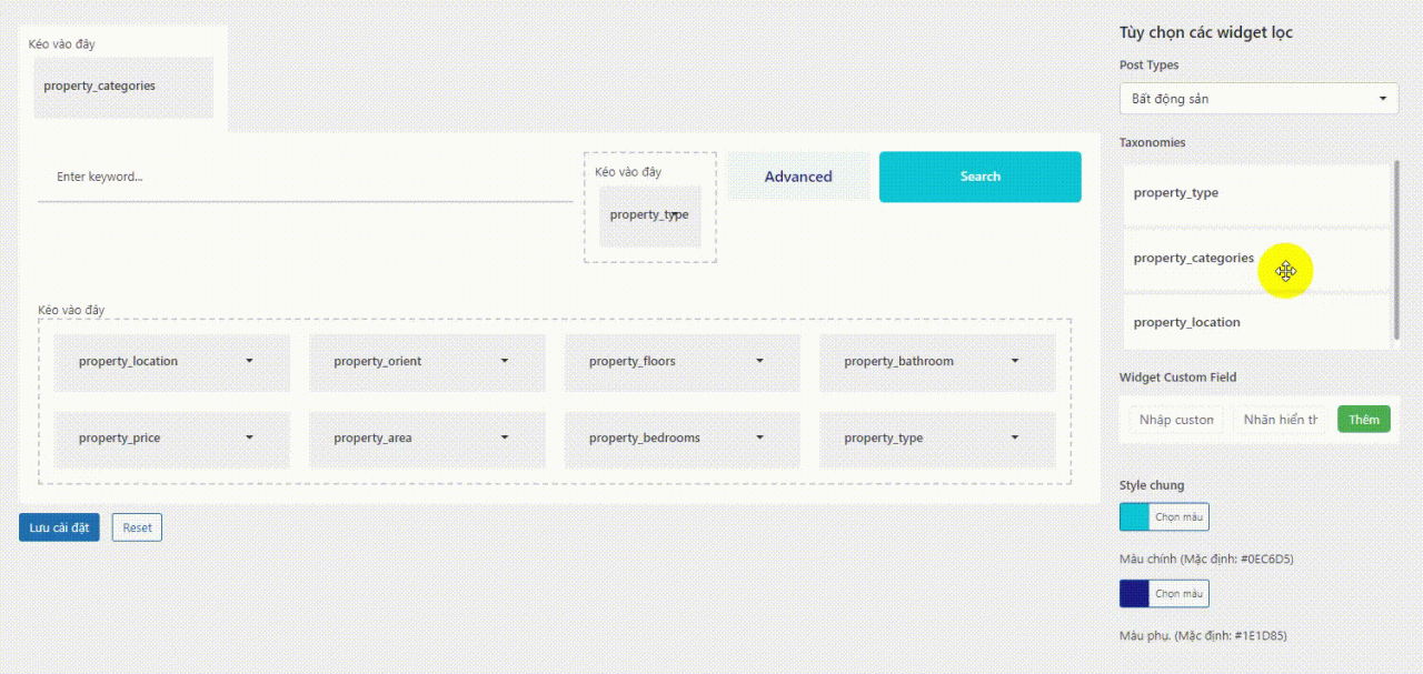 Plugin tạo bộ lọc bất động sản - ISures Real Estate Filter