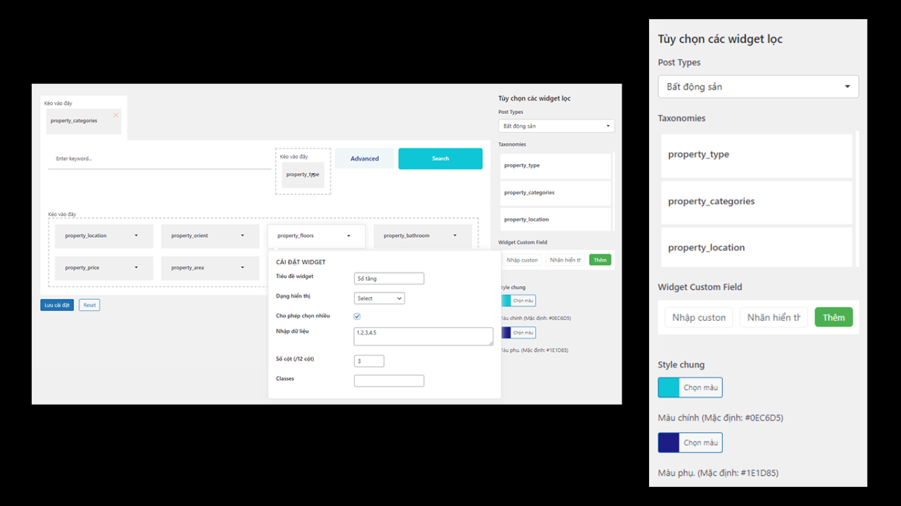 Plugin tạo bộ lọc bất động sản - ISures Real Estate Filter