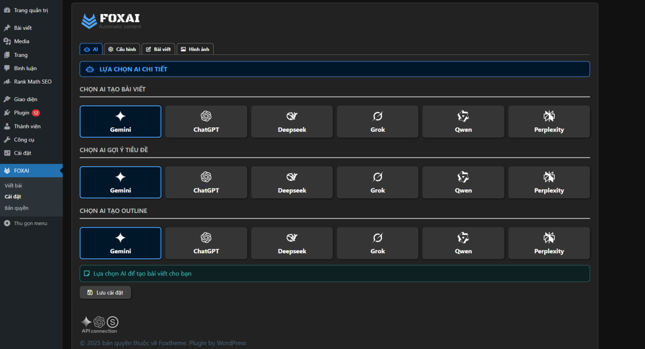 Plugin tự động hóa nội dung, tự động đăng bài viết bằng AI